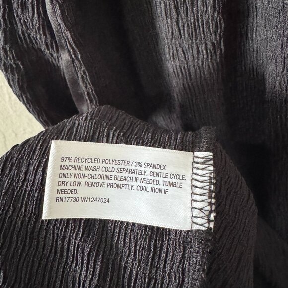 NWT Ava & Viv Plus Textured Stretch Flutter Sleeve Dress Black Size XXL - Picture 7 of 7